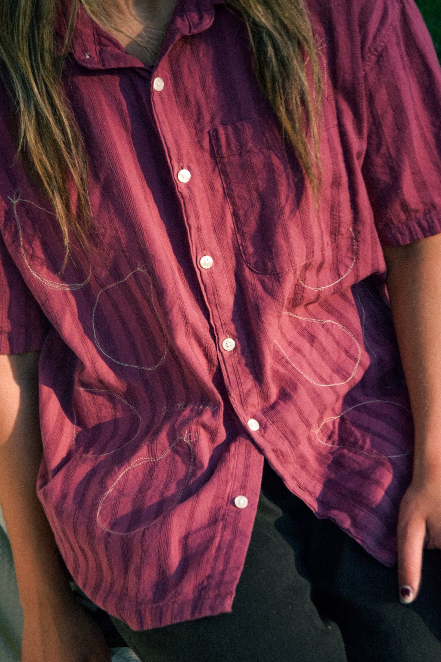 GENTLENESS Button Down - Maroon