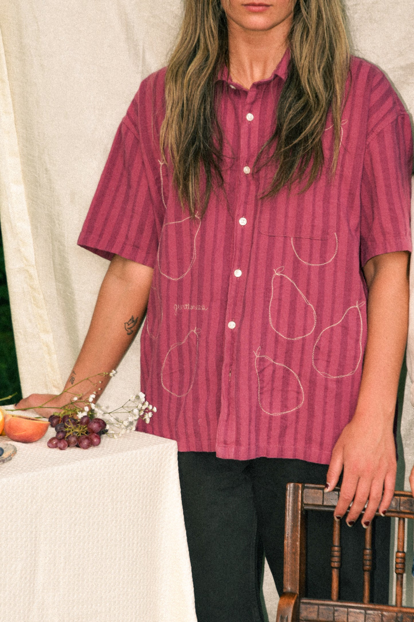 GENTLENESS Button Down - Maroon