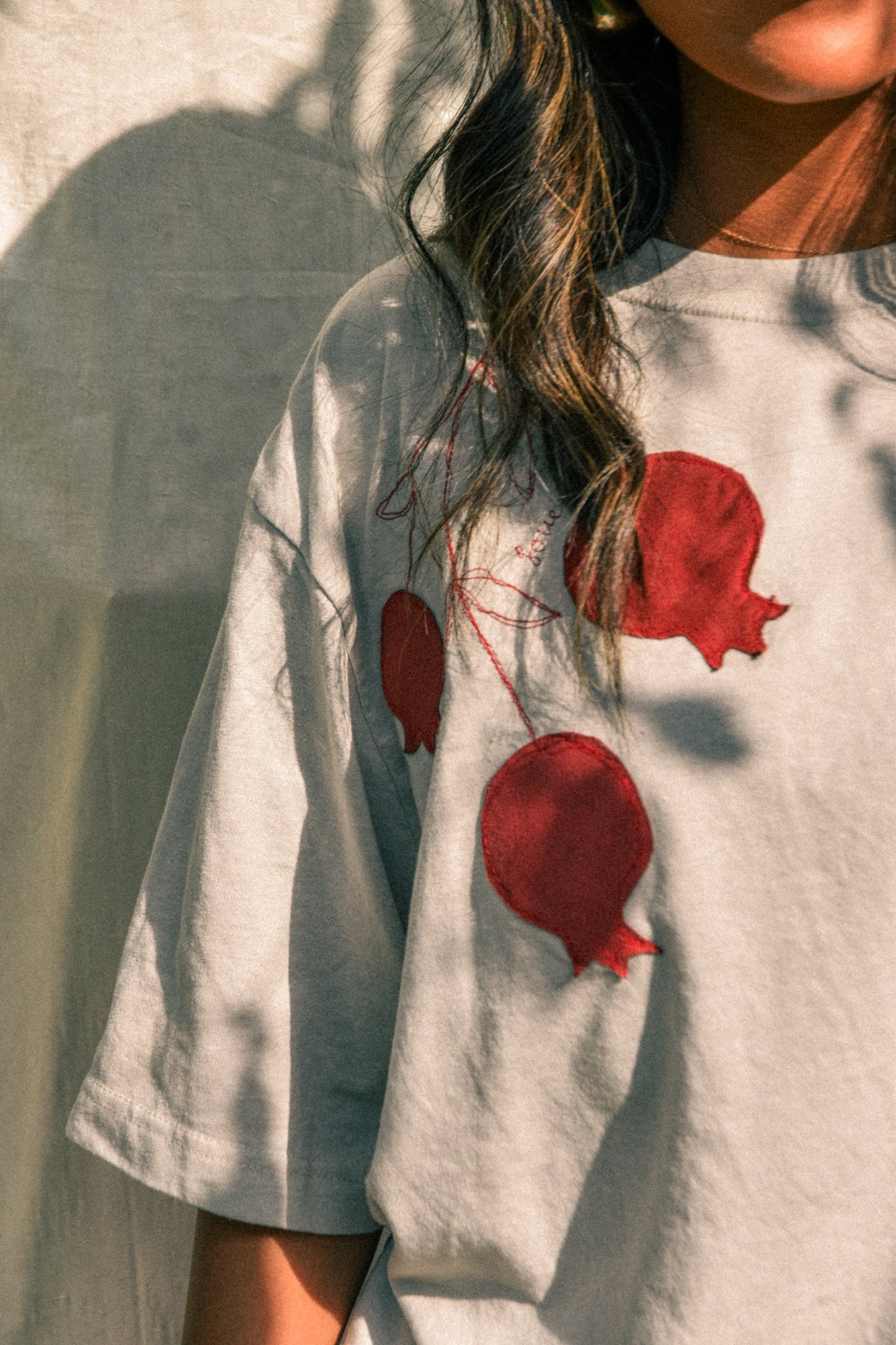 LOVE Cropped Dickies Tee - Oat