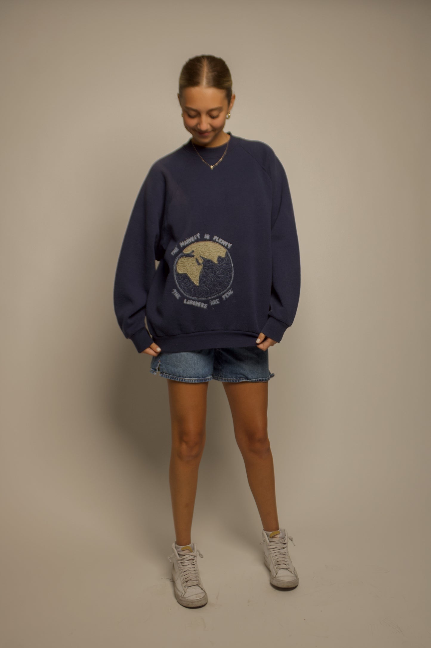 10/40 Window Crew - Navy Raglan