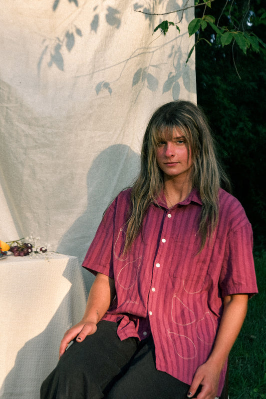GENTLENESS Button Down - Maroon