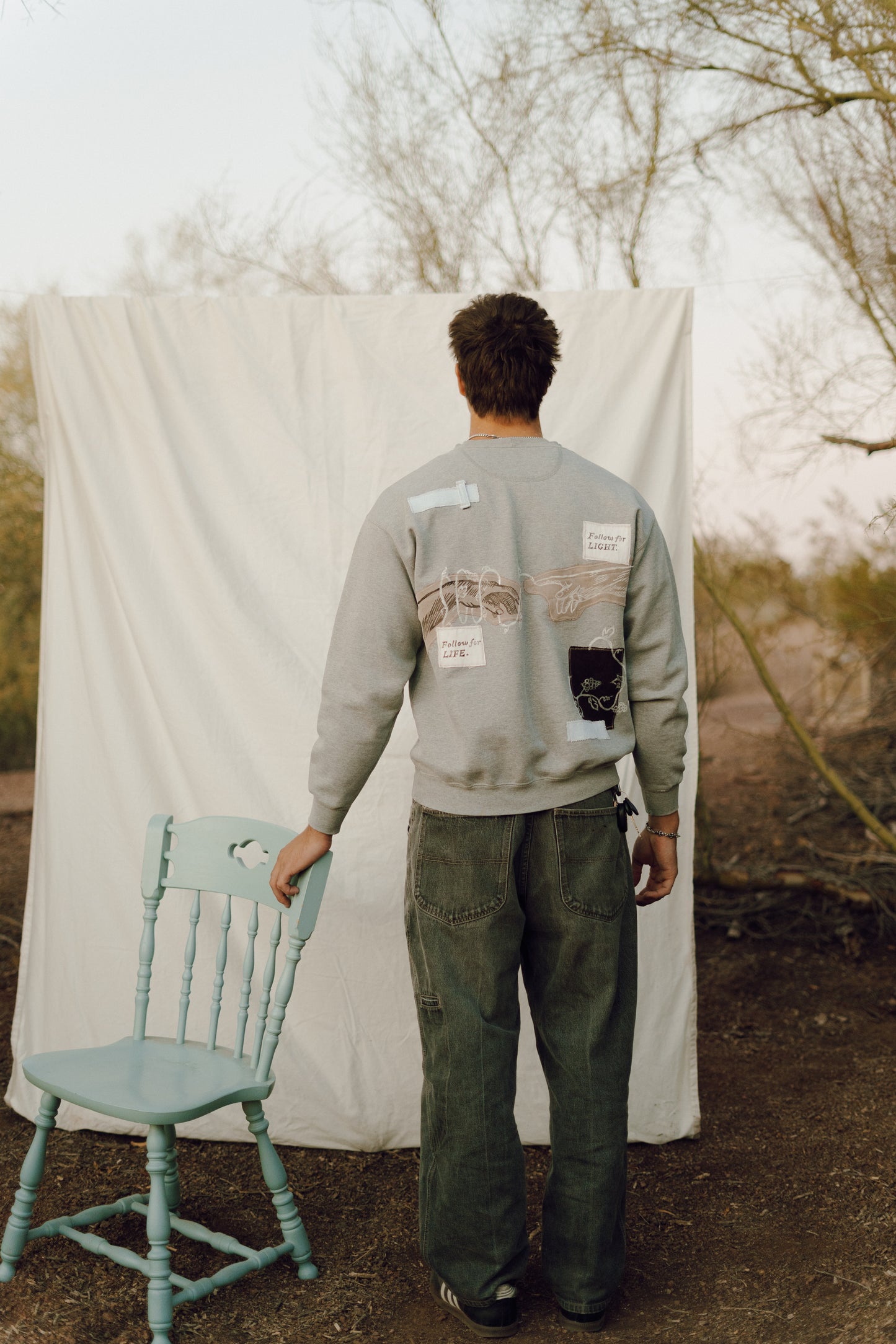 “Follower” Crewneck - Light Grey