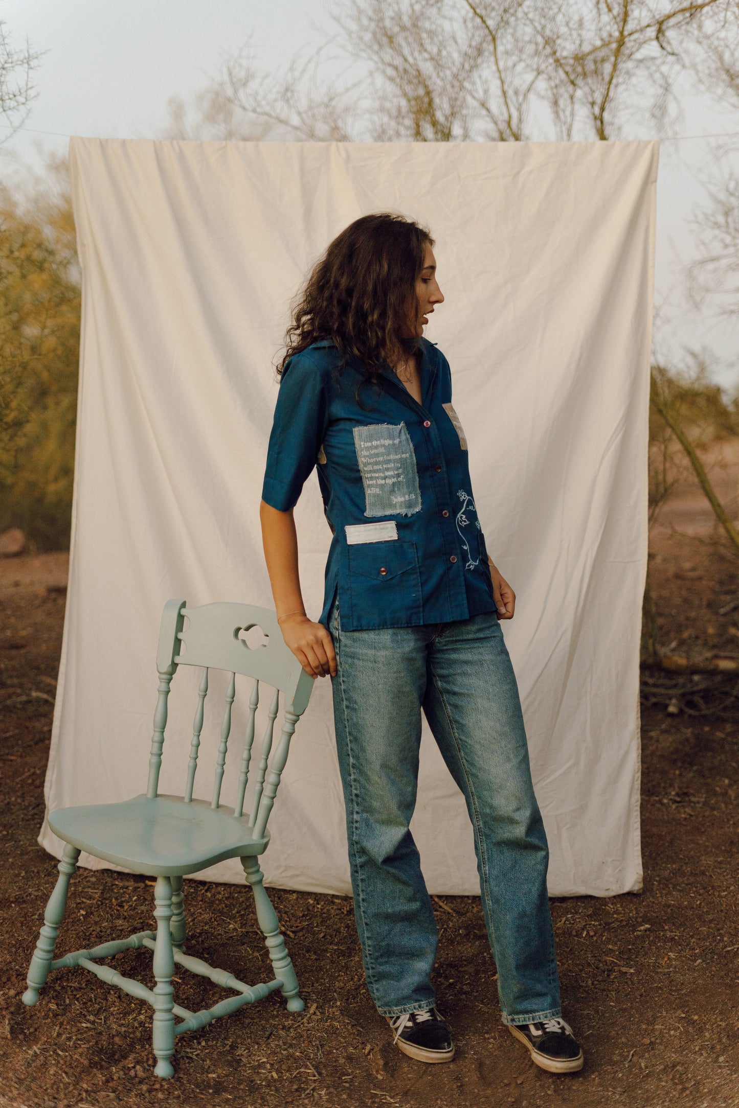 “Follower” Button Down Blouse - Royal Blue