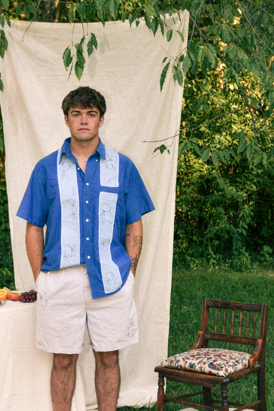 PATIENCE Button Down - Blue
