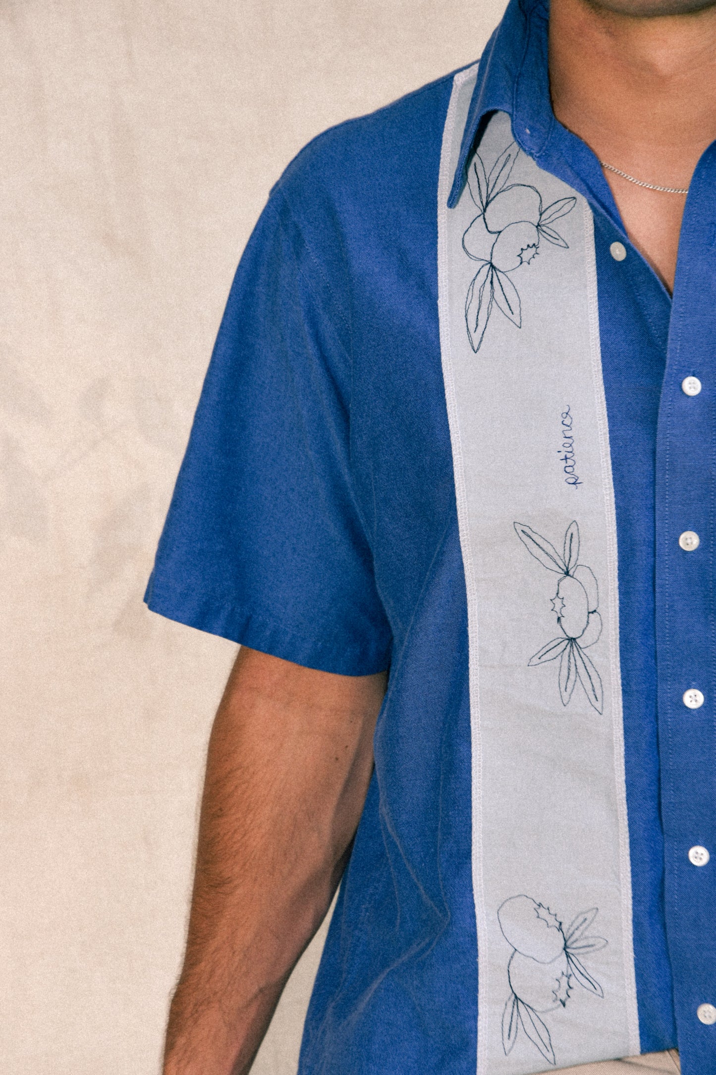PATIENCE Button Down - Blue